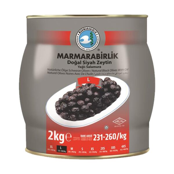 Natural Black Olives Hyper Brine 2 KG