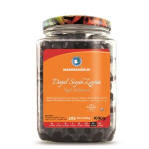 Natural Black Olives with oil Brine 1 KG